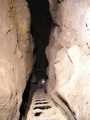 sestup k ústí Propasti II, jeskyně Dagmar