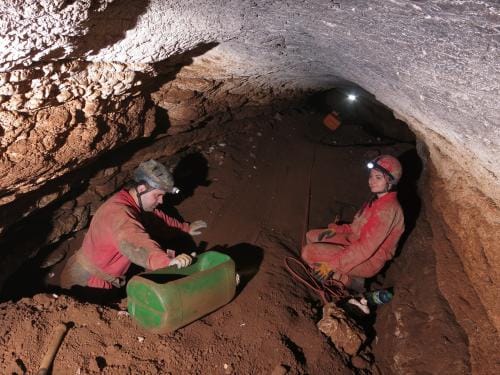 průzkumné práce v jeskyni Vergotina pečina